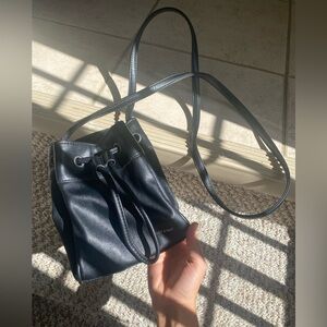 Mini cross body bucket bag